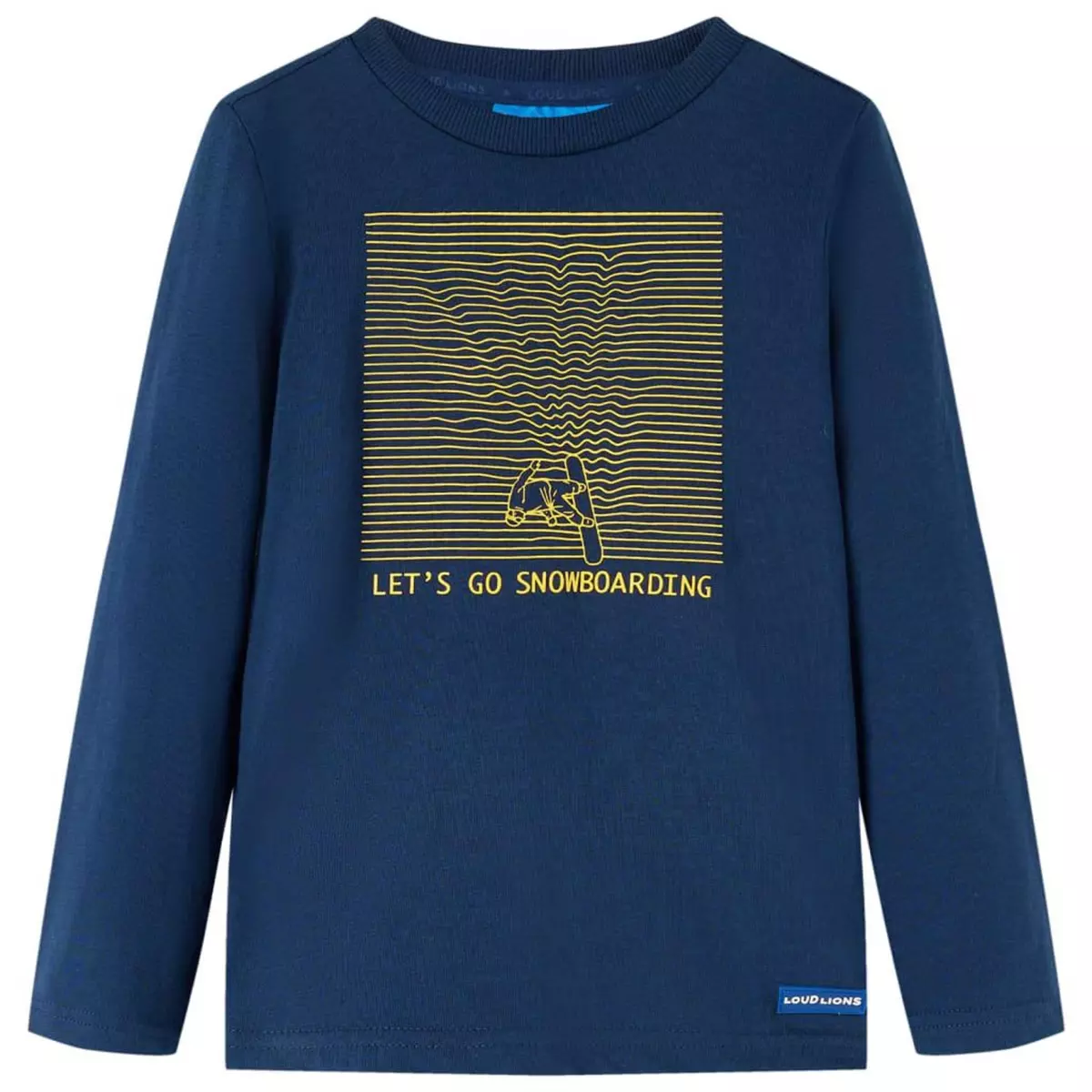 VIDAXL T-shirt enfants manches longues bleu marine 104