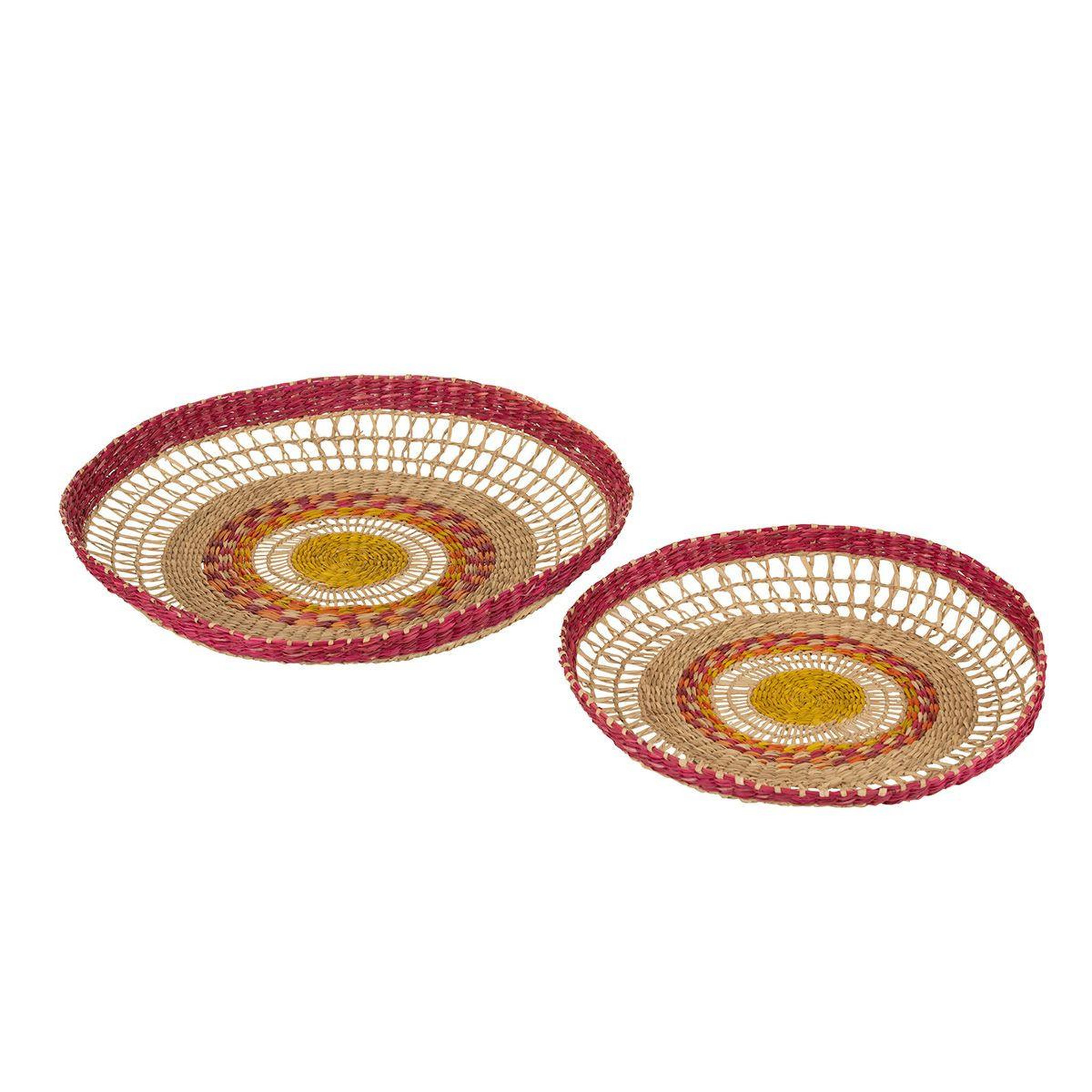 J-LINE Lot de 2 Vide-Poches  Léandro  43cm Naturel