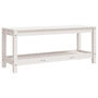 Voir la diapositive 5 : VIDAXL Banc de jardin blanc 108x35x45 cm bois massif de pin