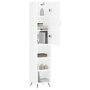 Voir la diapositive 3 : VIDAXL Buffet haut Blanc brillant 34,5x34x180 cm Bois d'ingenierie