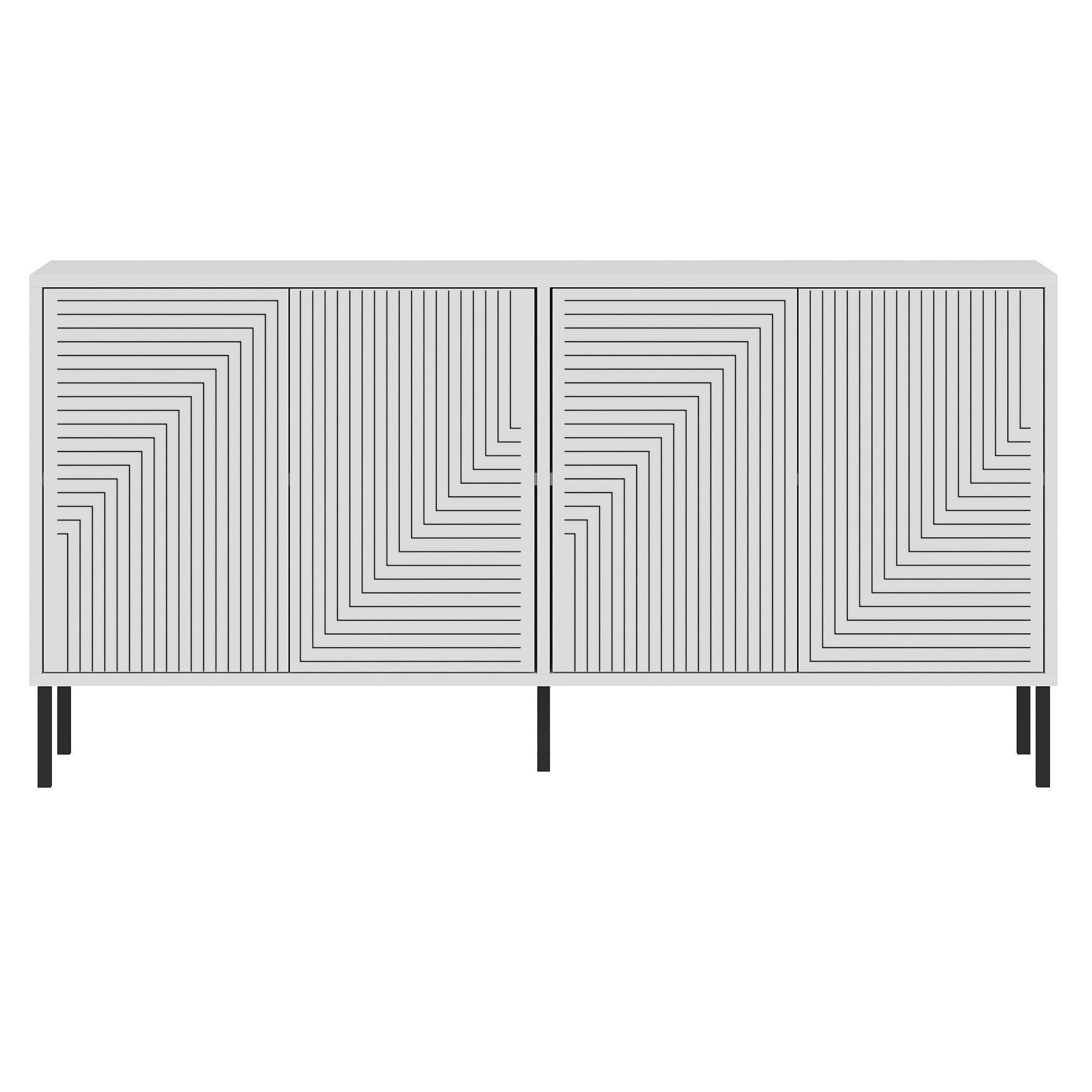 Habitat et Jardin Buffet en bois  evolet  - 150 x 36 x 75 cm - blanc