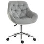 Voir la diapositive 1 : VINSETTO Vinsetto Chaise de bureau design Chesterfield effet capitonné hauteur réglable pivotant 360° piètement chromé velours gris