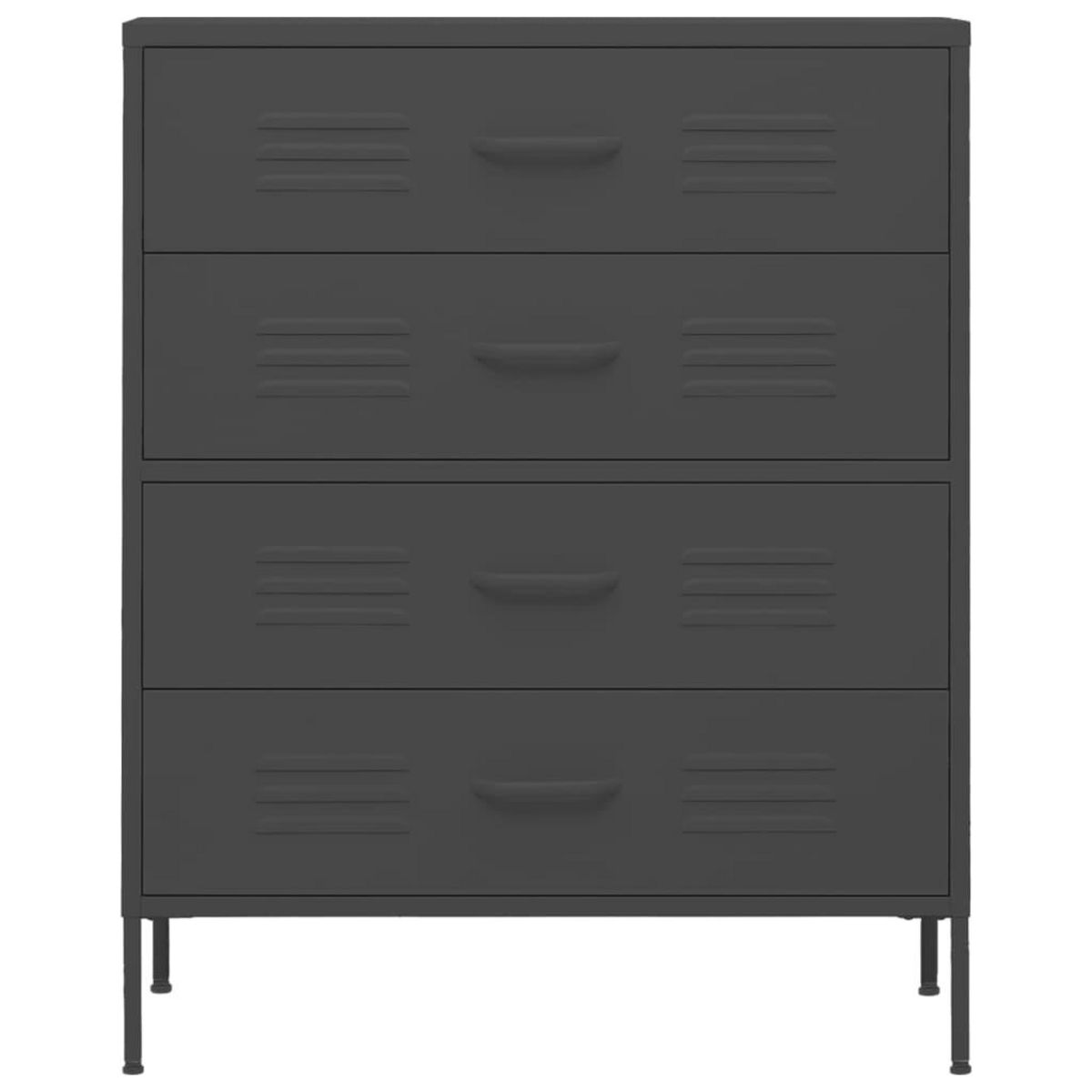 VIDAXL Commode Anthracite 80x35x101,5 cm Acier