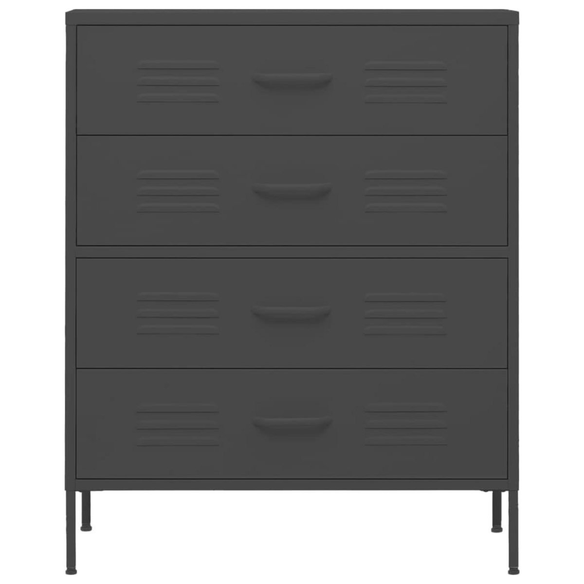 VIDAXL Commode Anthracite 80x35x101,5 cm Acier