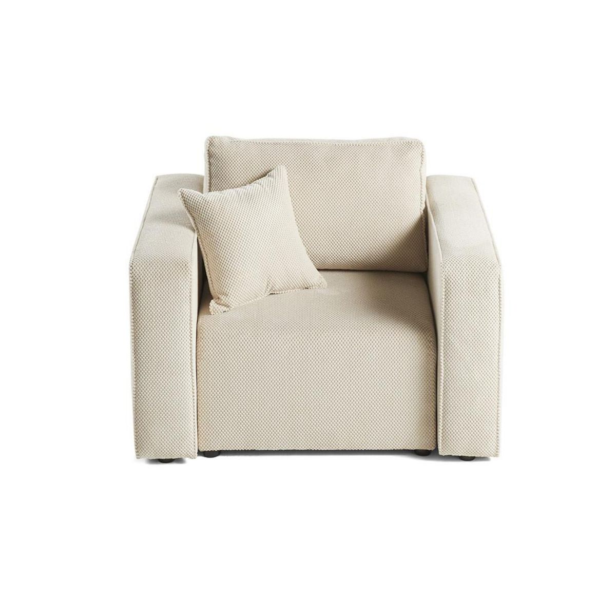 BEST MOBILIER Topaze - fauteuil - en velours texturé