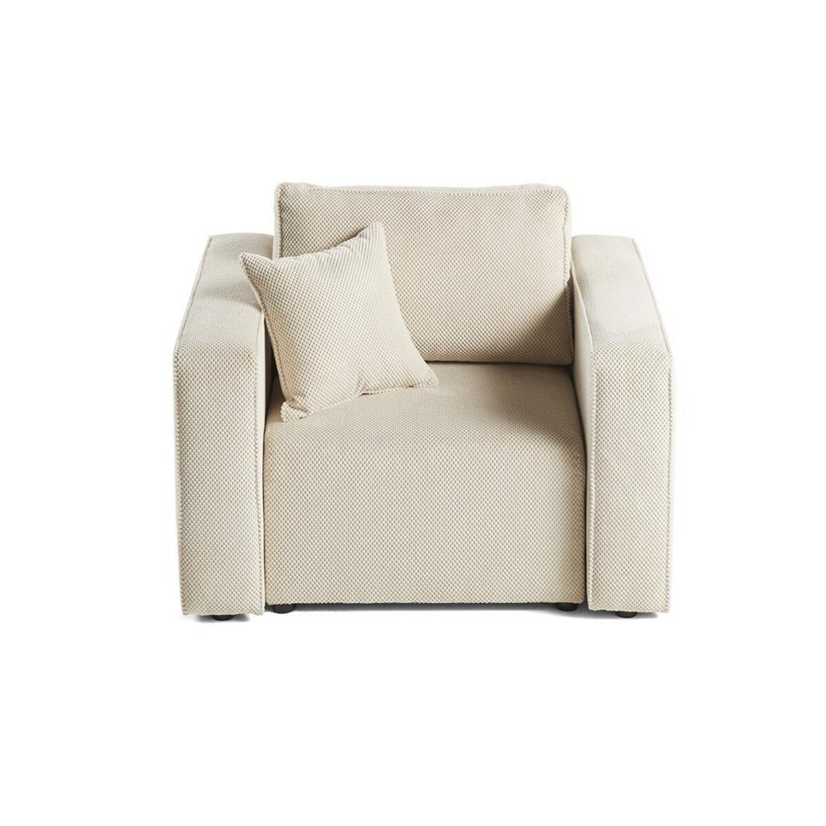 BEST MOBILIER Topaze - fauteuil - en velours texturé