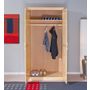 Voir la diapositive 3 :  Armoire de chambre 2 portes avec penderie pin massif naturel ULLI