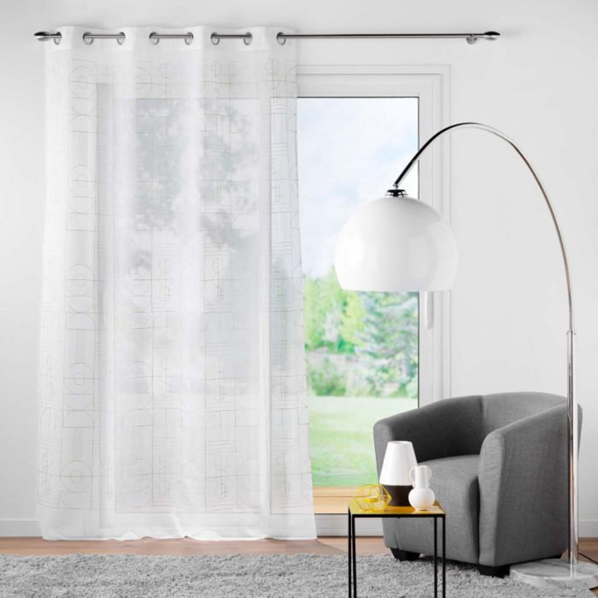 Paris Prix Rideau Voilage à Œillets  Odessa  140x240cm Or