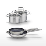 ELO Lot 2 Poêles 28/32cm et 2 Faitouts 12/14cm Elo Profi Therm Platinum