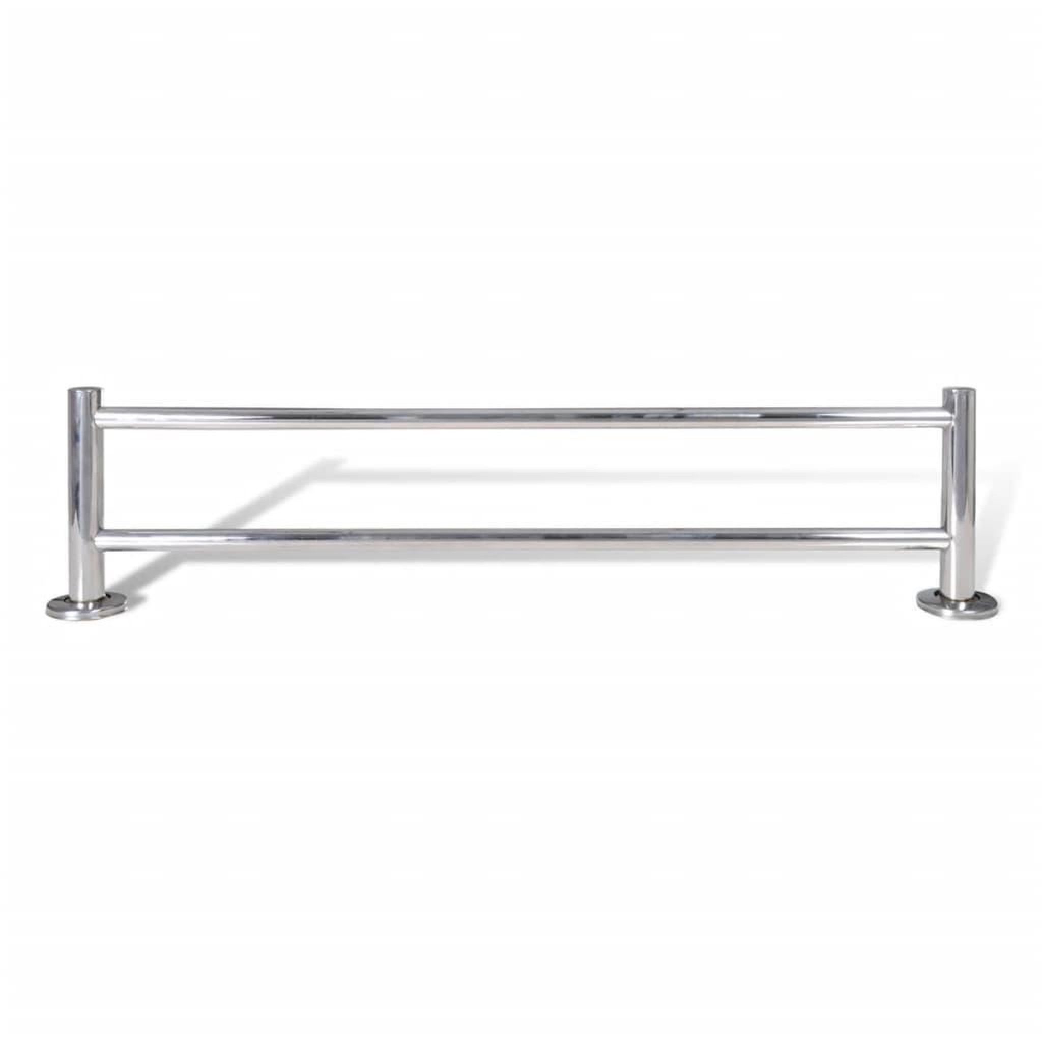 Voir la diapositive 4 : VIDAXL Porte serviettes double - barre fixe 2 tubes