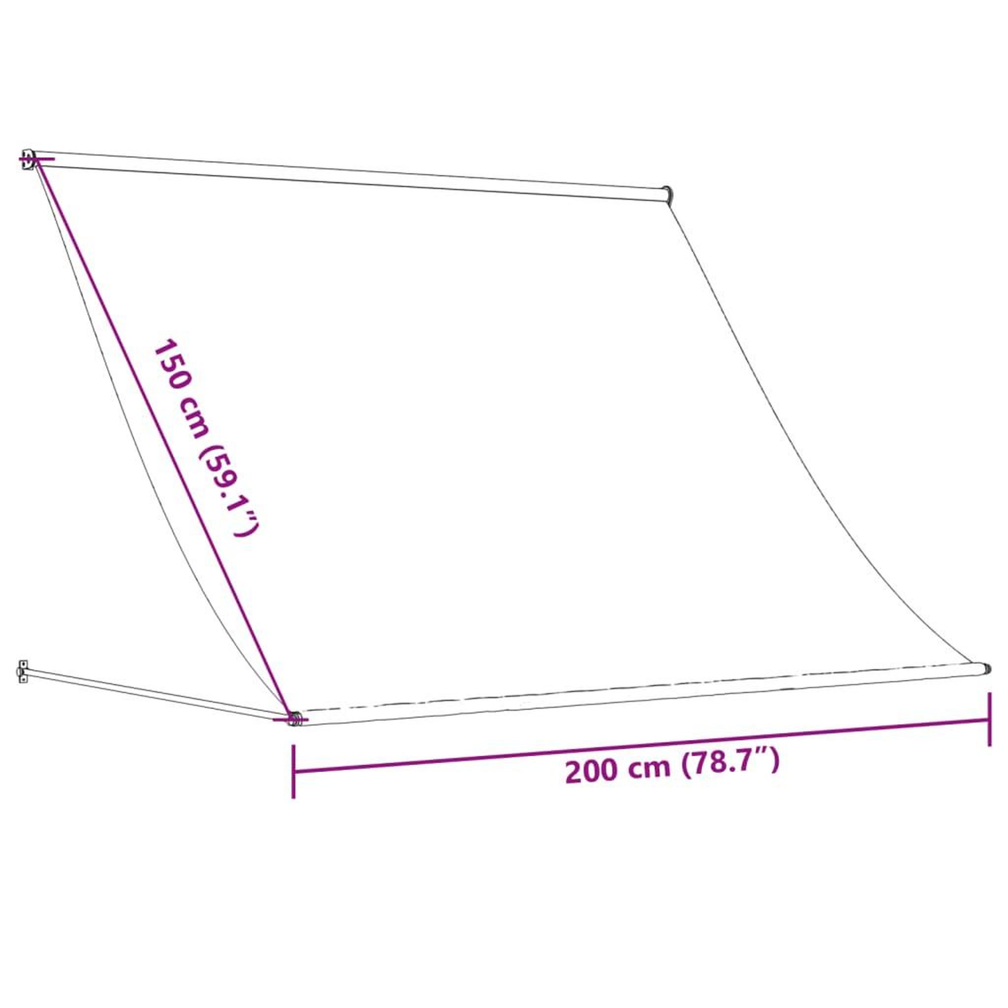 Voir la diapositive 6 : VIDAXL Auvent retractable anthracite 200x150 m tissu et acier