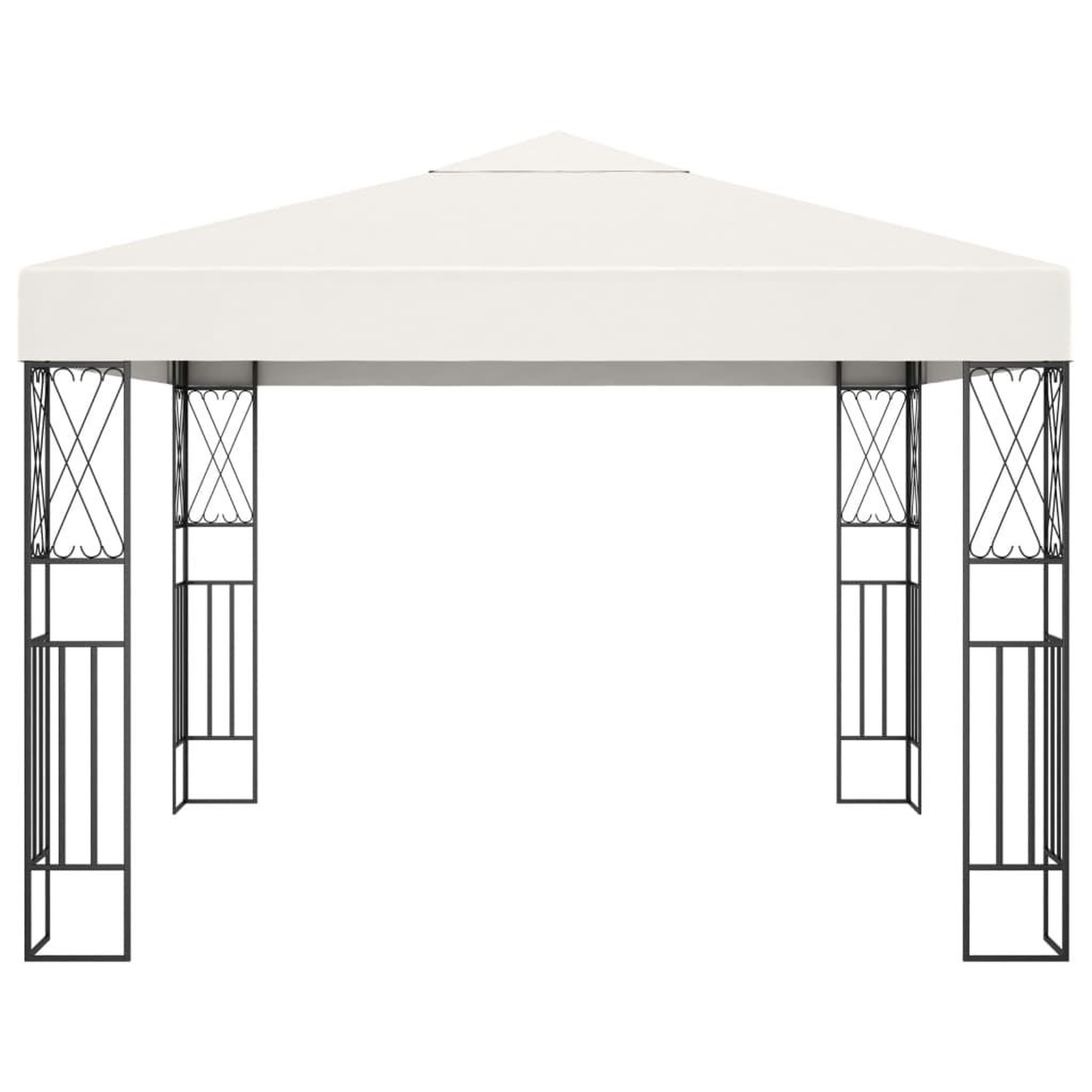 Voir la diapositive 4 : VIDAXL Tonnelle avec guirlande lumineuse a LED 3x3 m Creme Tissu