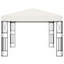 Voir la diapositive 4 : VIDAXL Tonnelle avec guirlande lumineuse a LED 3x3 m Creme Tissu