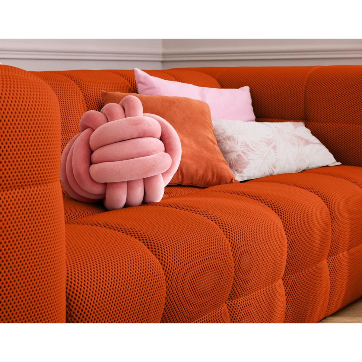 LISA DESIGN Suzano - canapé 3 places - en tissu mailles 3d