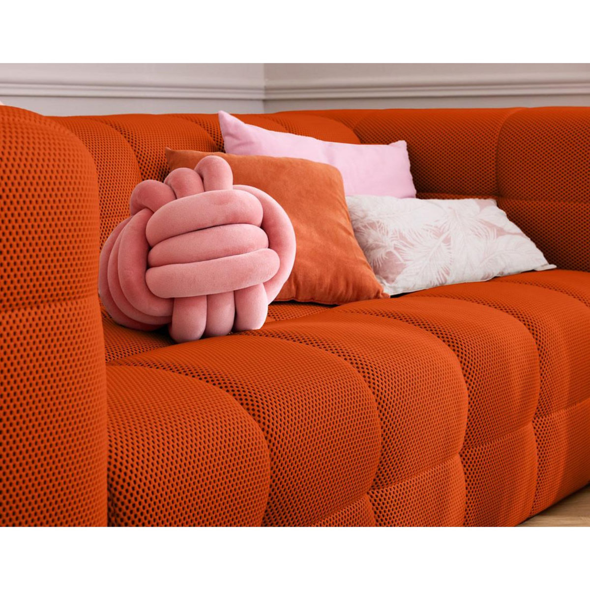 LISA DESIGN Suzano - canapé 3 places - en tissu mailles 3d