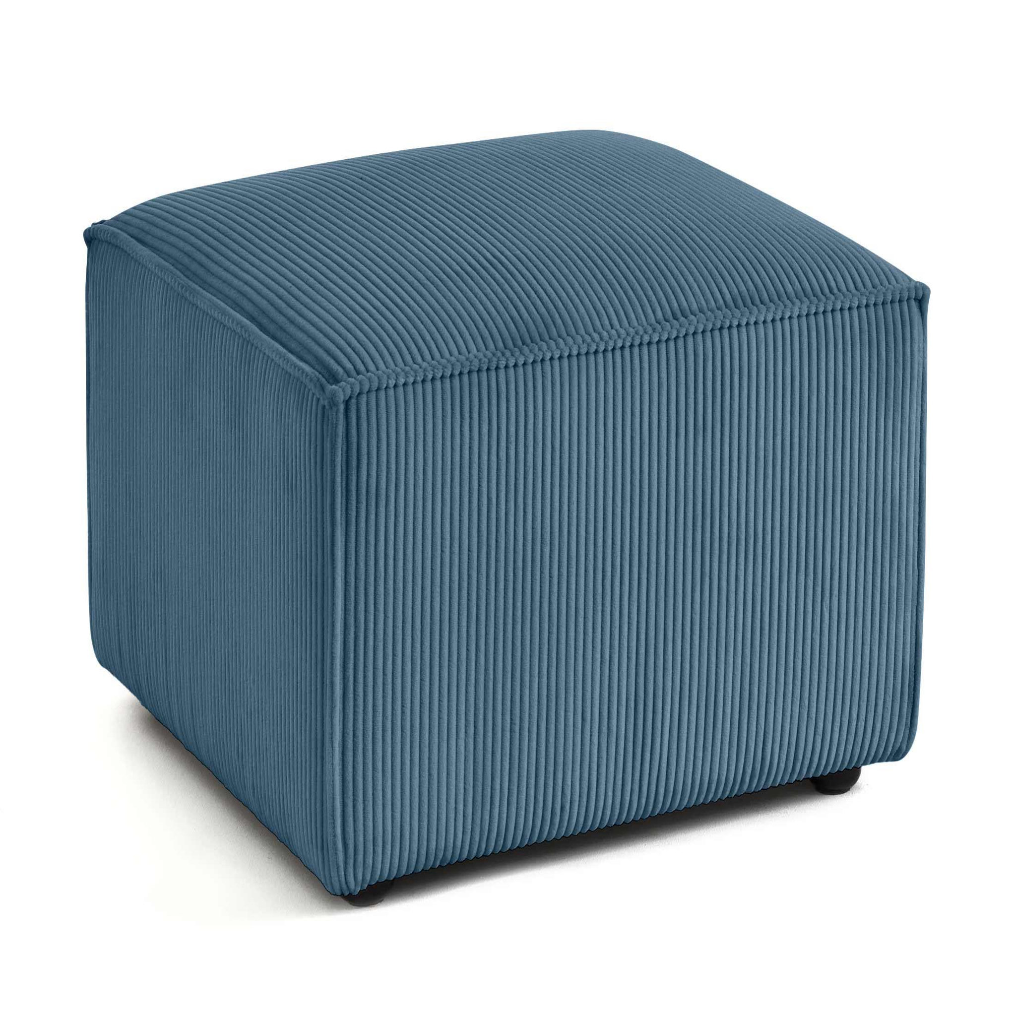 Voir la diapositive 2 : BEST MOBILIER Arty - pouf d'appoint - en velours côtelé
