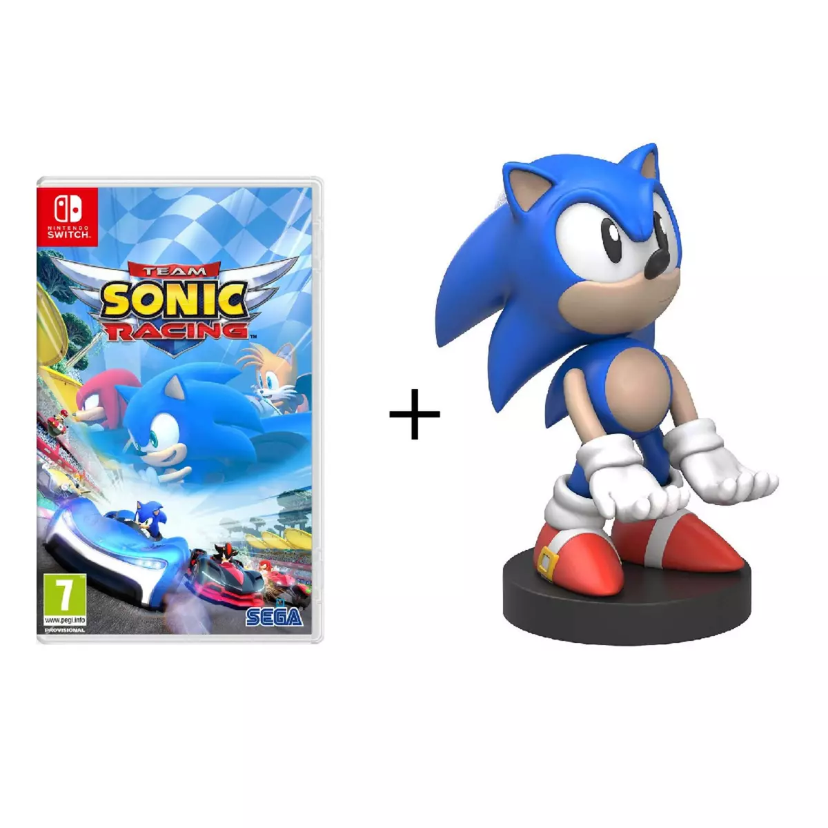 Team Sonic Racing Nintendo Switch + Figurine Sonic Cable Guys
