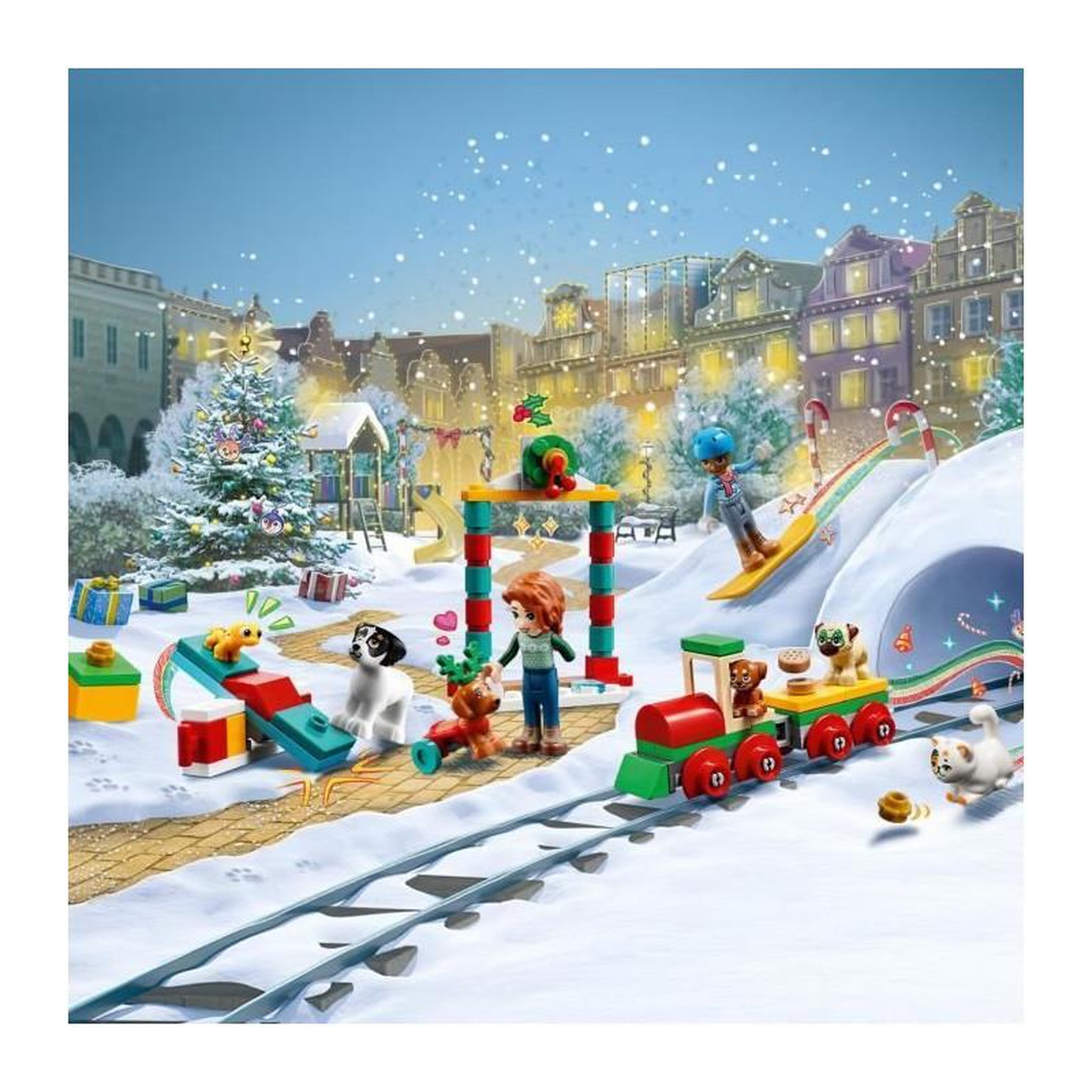 Voir la diapositive 3 : LEGO LEGO Friends 41758 Le Calendrier de l'Avent 2023, avec 24 Cadeaux dont 8 Figurines d'Animaux, 2 Mini-Poupées, Cadeau Noël