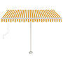 Voir la diapositive 4 : VIDAXL Auvent automatique sur pied 350x250 cm Jaune/Blanc