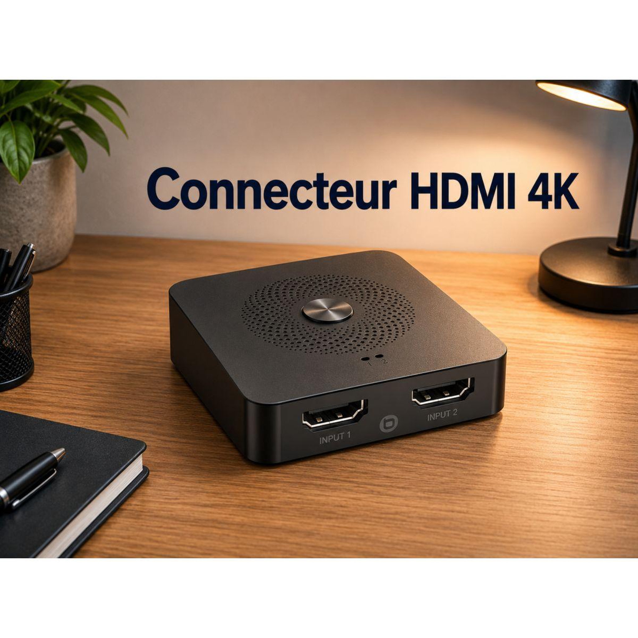 Voir la diapositive 2 : ESSENTIEL B Connecteur hdmi 4k 2 entrées / 1 sortie