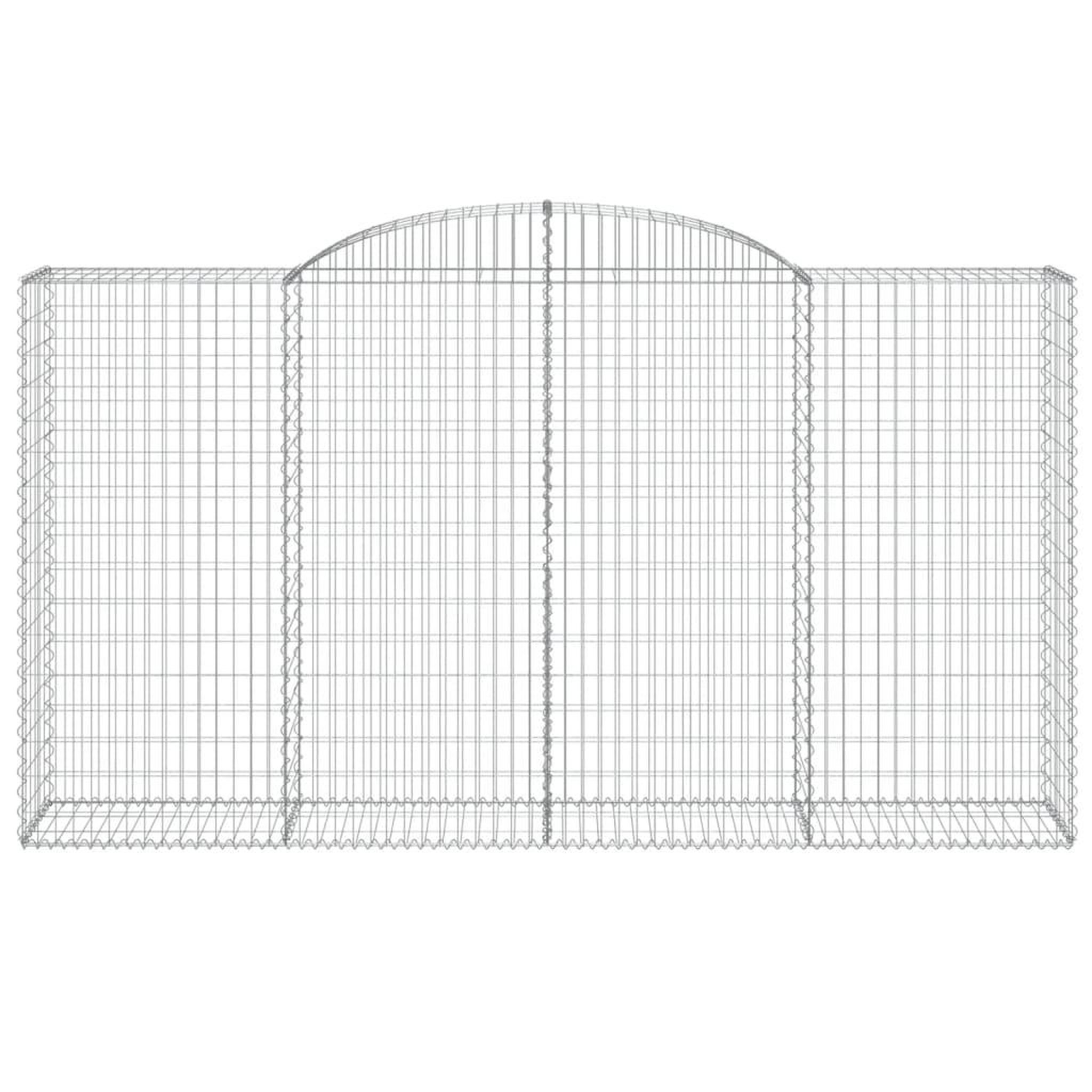 Voir la diapositive 4 : VIDAXL Paniers a gabions arques 2 pcs 300x50x160/180 cm fer galvanise