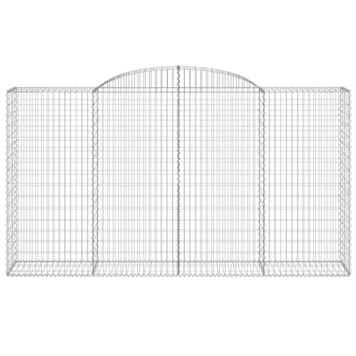 VIDAXL Paniers a gabions arques 2 pcs 300x50x160/180 cm fer galvanise