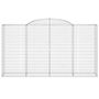 Voir la diapositive 4 : VIDAXL Paniers a gabions arques 2 pcs 300x50x160/180 cm fer galvanise