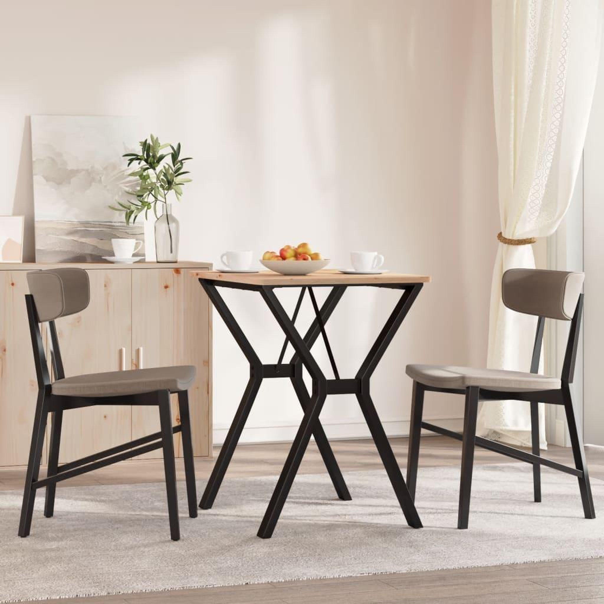 Voir la diapositive 3 : VIDAXL Pieds de table a manger cadre en Y 60x50x73 cm acier