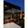 Voir la diapositive 2 : Habitat et Jardin Parasol jardin déporté led alu  Sun 3 Luxe  3 x 3 m - Noir
