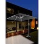 Voir la diapositive 2 : Habitat et Jardin Parasol jardin déporté led alu  Sun 3 Luxe  3 x 3 m - Noir