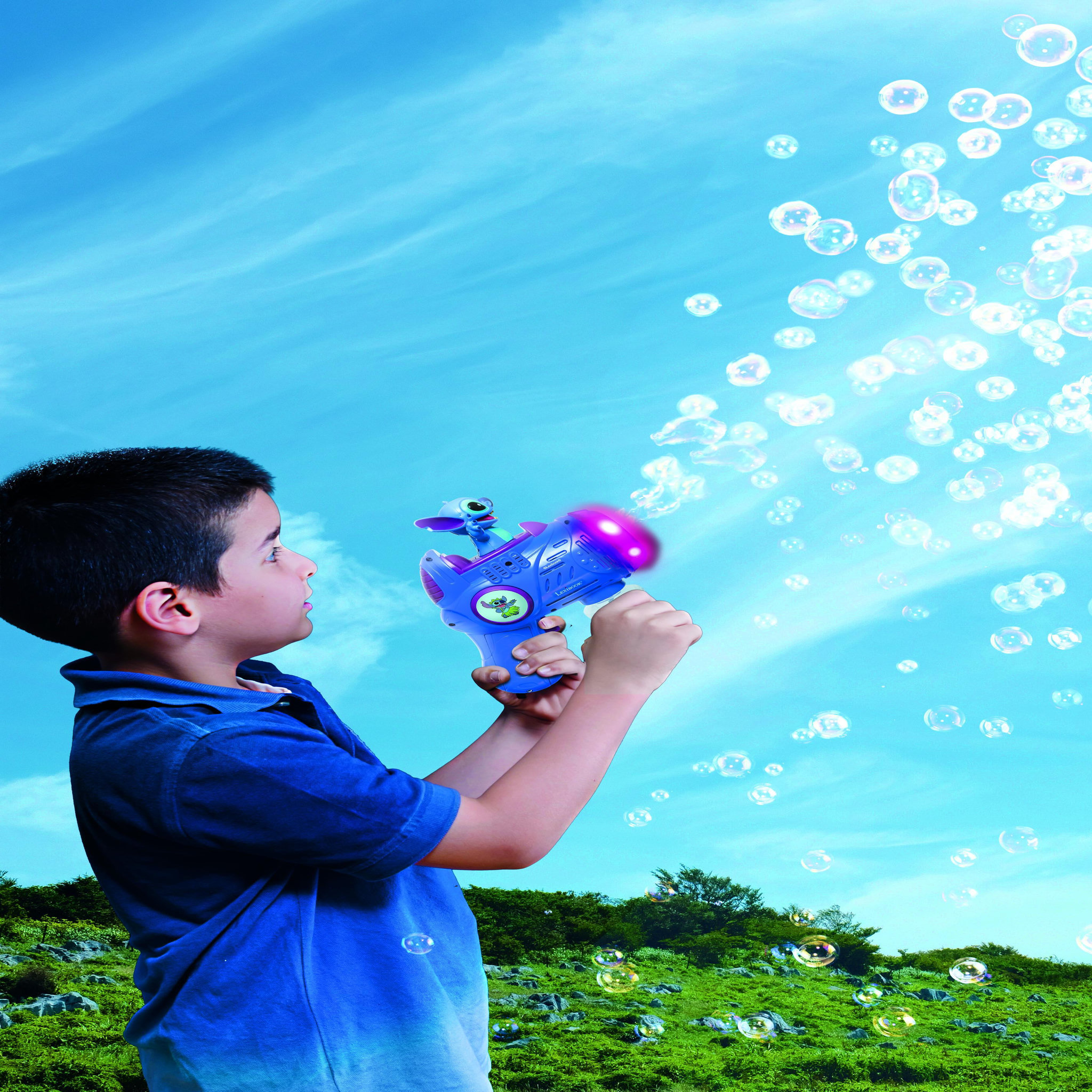 Voir la diapositive 6 : Lexibook Pistolet à Bulles Stitch avec effets lumineux et sonores
