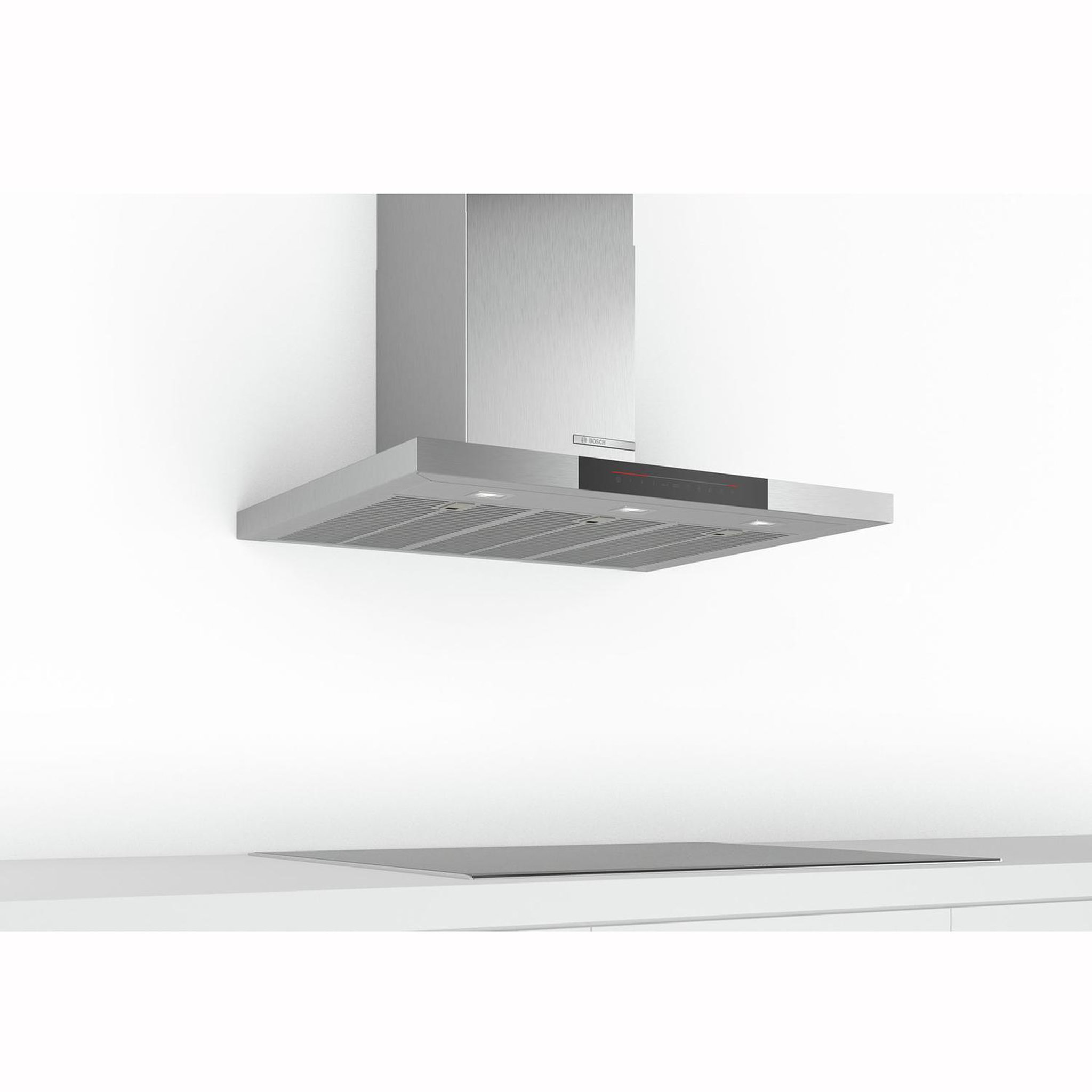 Voir la diapositive 5 : BOSCH Hotte décorative murale 90cm 55db 843m3/h inox - dwb98jq50