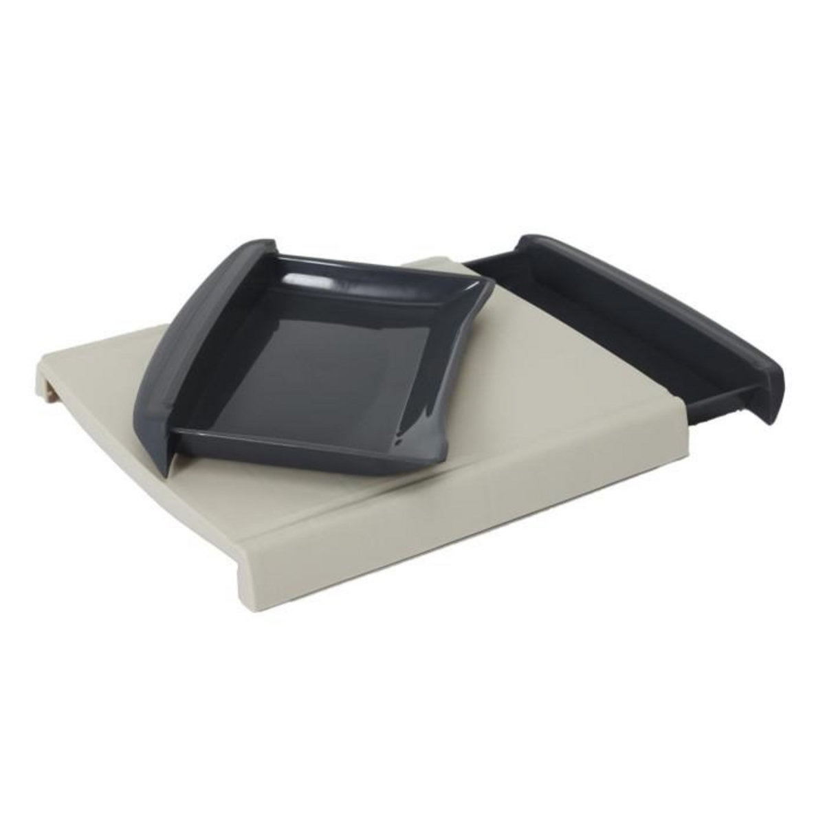 Paris Prix Planche à Découper  2 Tiroirs  37cm Gris