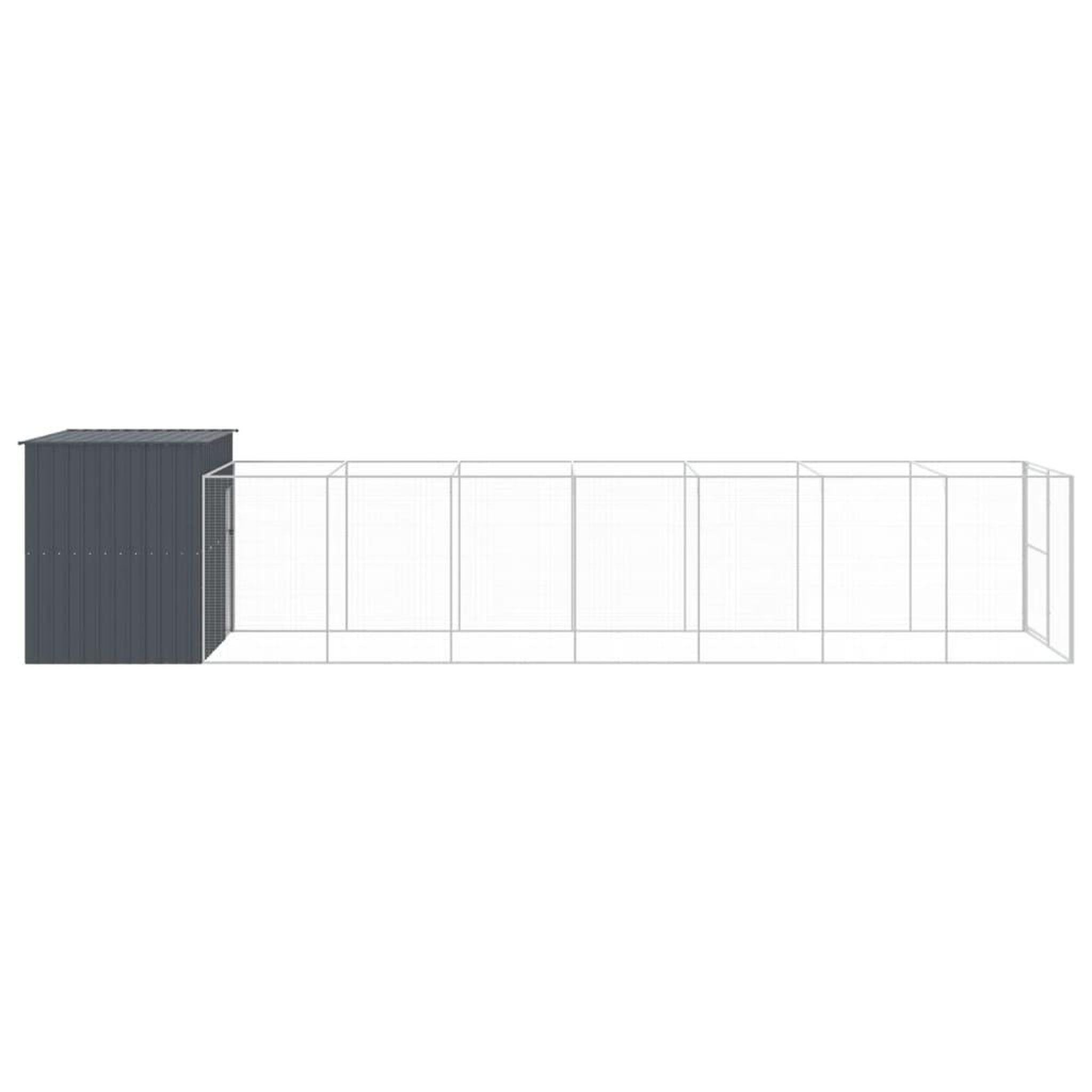 Voir la diapositive 4 : VIDAXL Niche pour chien avec cour anthracite 214x865x181 cm