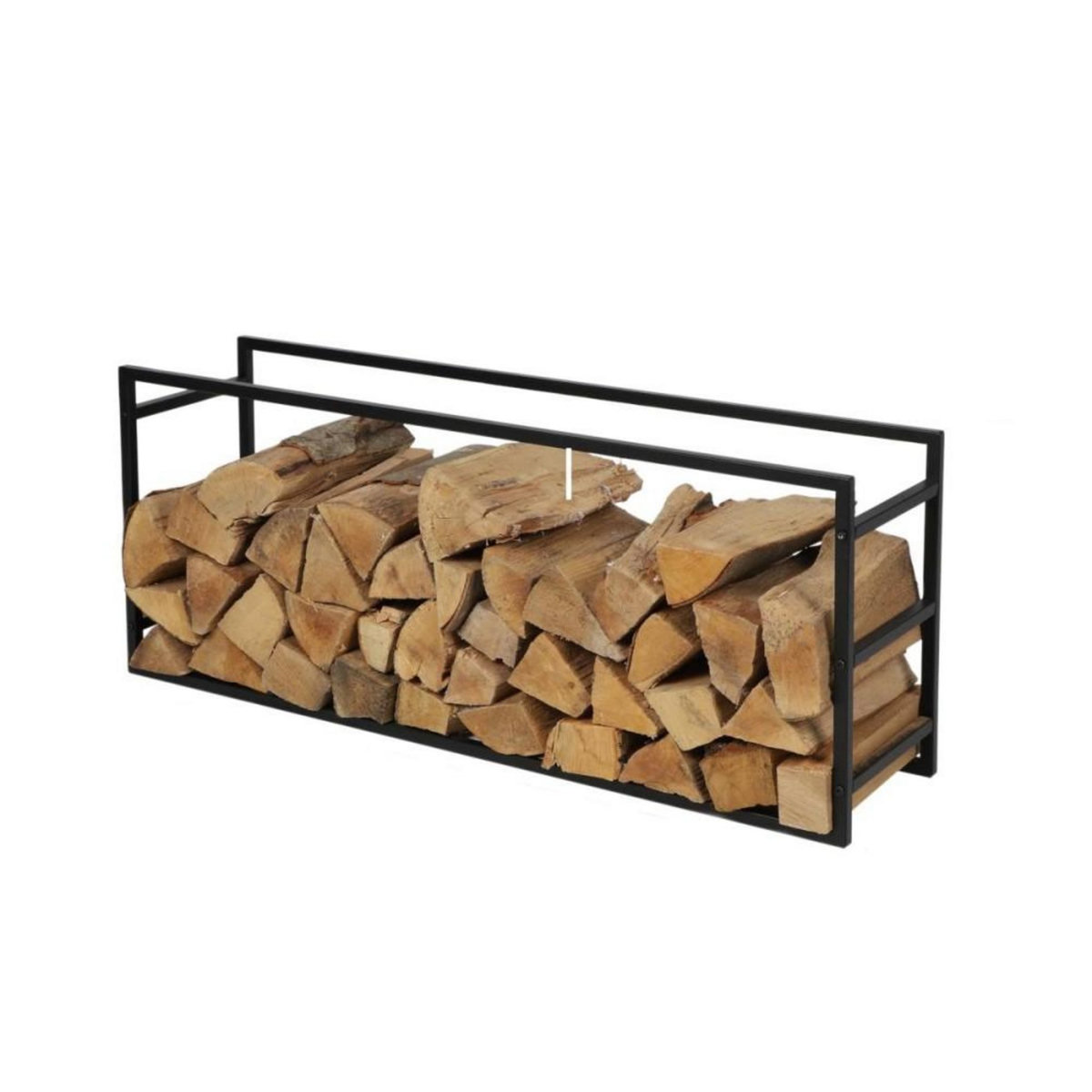 FORNORD Porte buches en métal noir