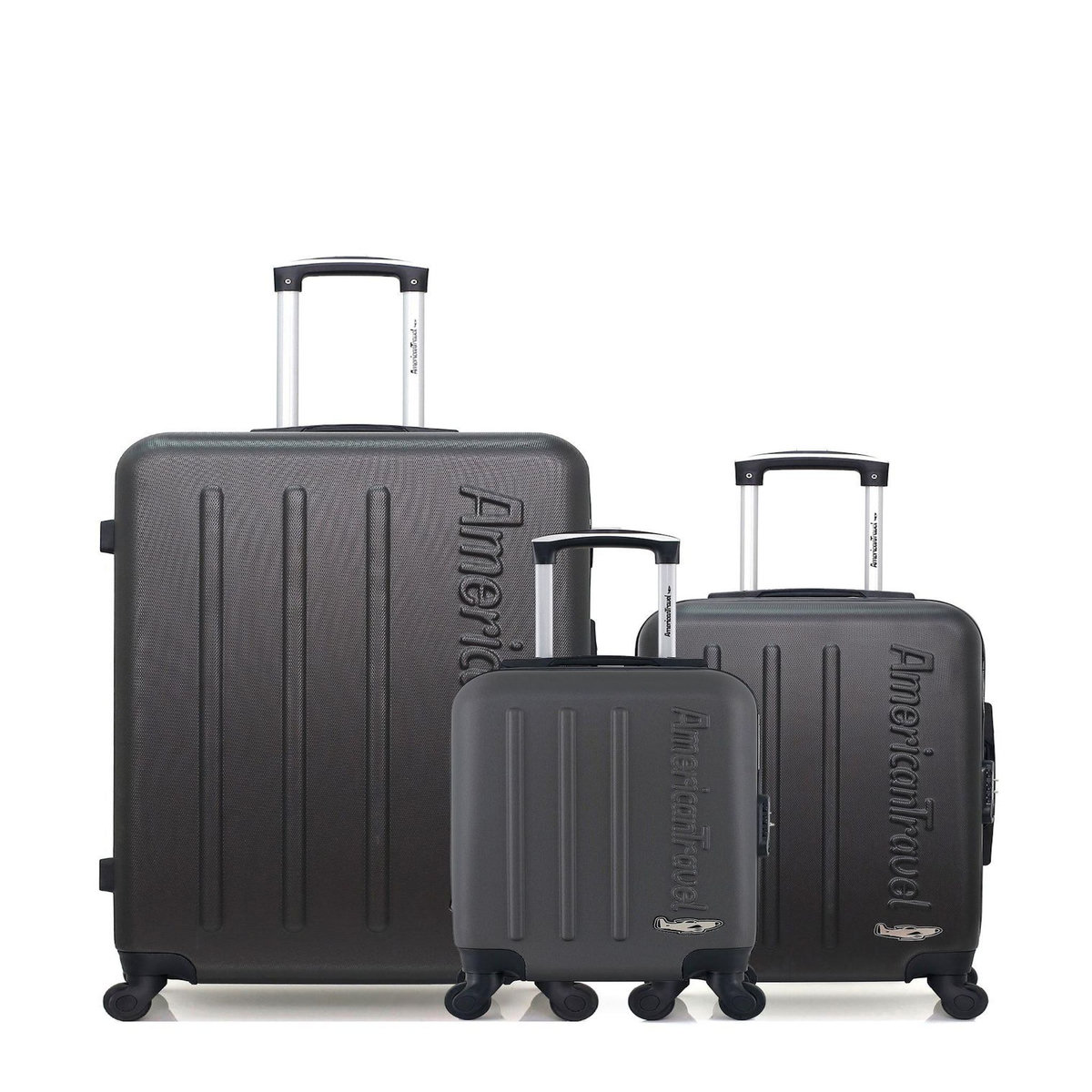 AMERICAN TRAVEL AMERICAN TRAVEL - LOT DE 3 - Valises grand format, cabine et cabine XXS BRONX