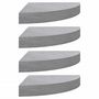 Voir la diapositive 2 : VIDAXL Etageres d'angle murales 4 pcs Gris beton 25x25x3,8 cm MDF