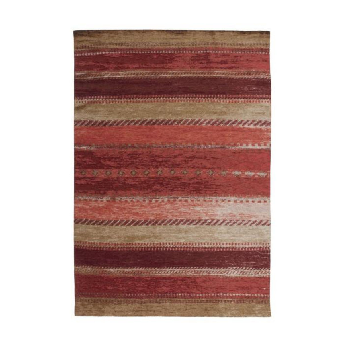 Paris Prix Tapis Jacquard à Poils Courts  Blaze  Rouge