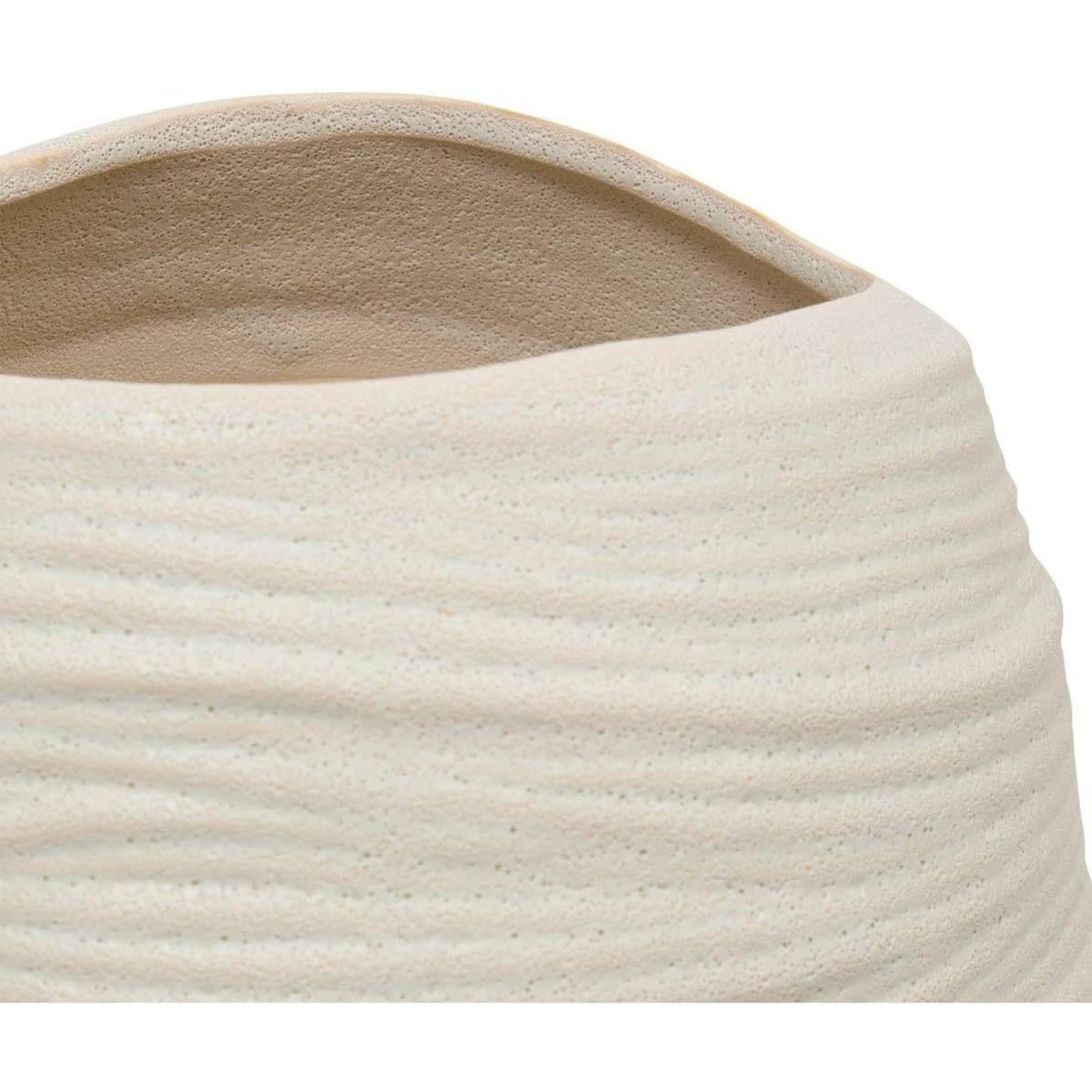 Voir la diapositive 2 : ATMOSPHERA Vase déco en céramique  prudi  31cm blanc