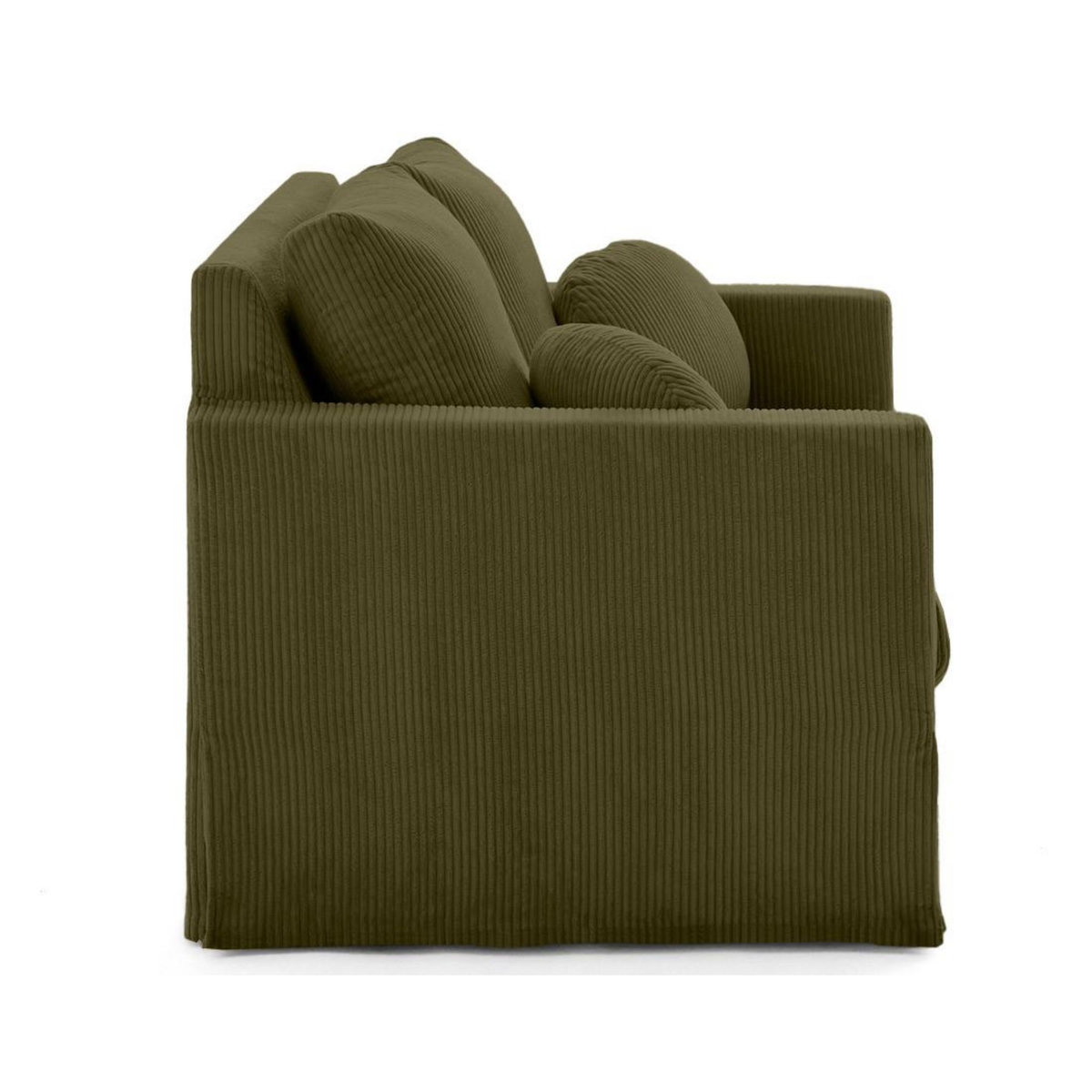 LISA DESIGN Serena - canapé droit déhoussable 2 places en velours côtelé