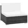 Voir la diapositive 5 : VIDAXL Salon de jardin 7 pcs avec coussins Resine tressee Noir