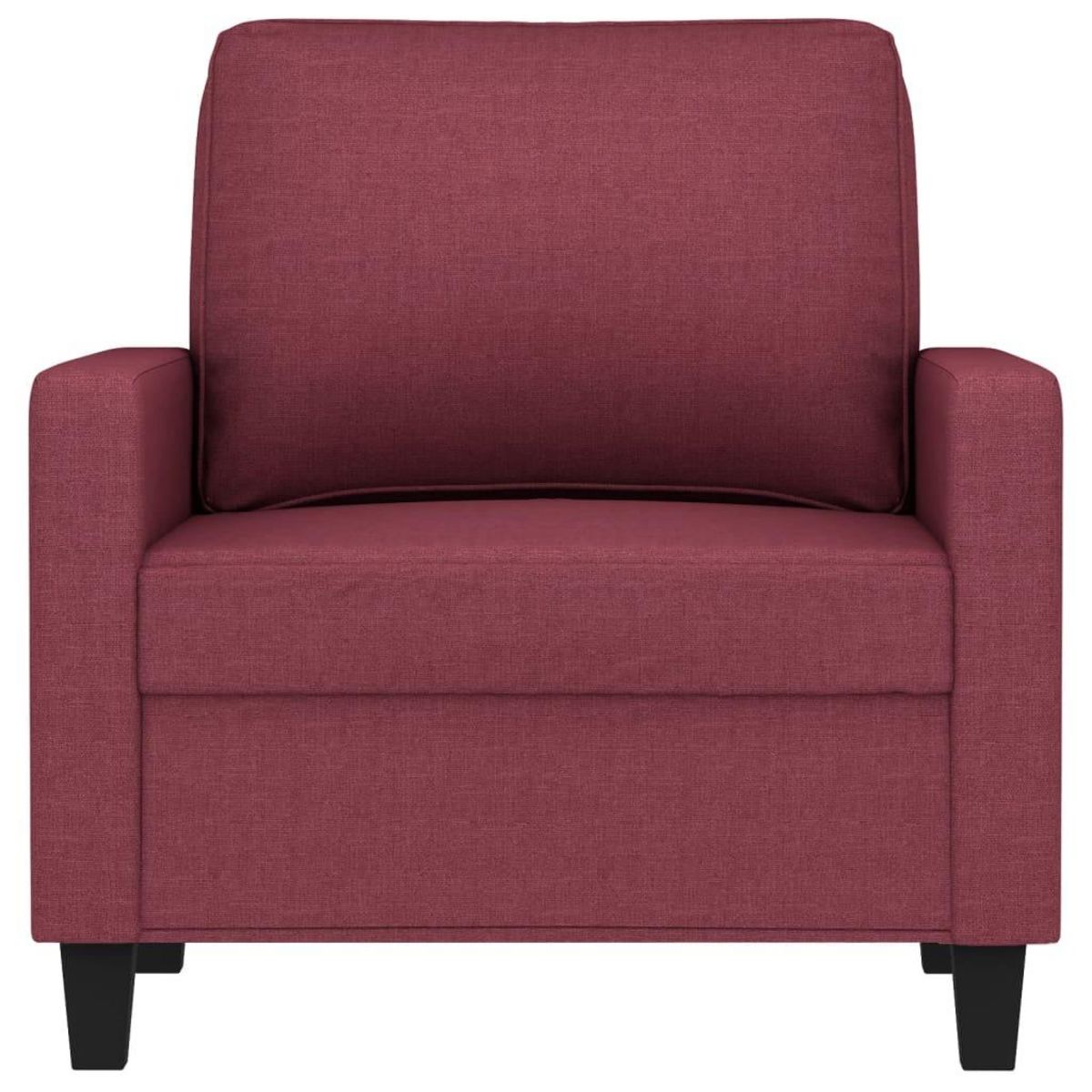 VIDAXL Fauteuil Rouge bordeaux 60 cm Tissu