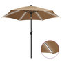 Voir la diapositive 1 : VIDAXL Parasol de jardin avec lumieres LED et mat en aluminium taupe