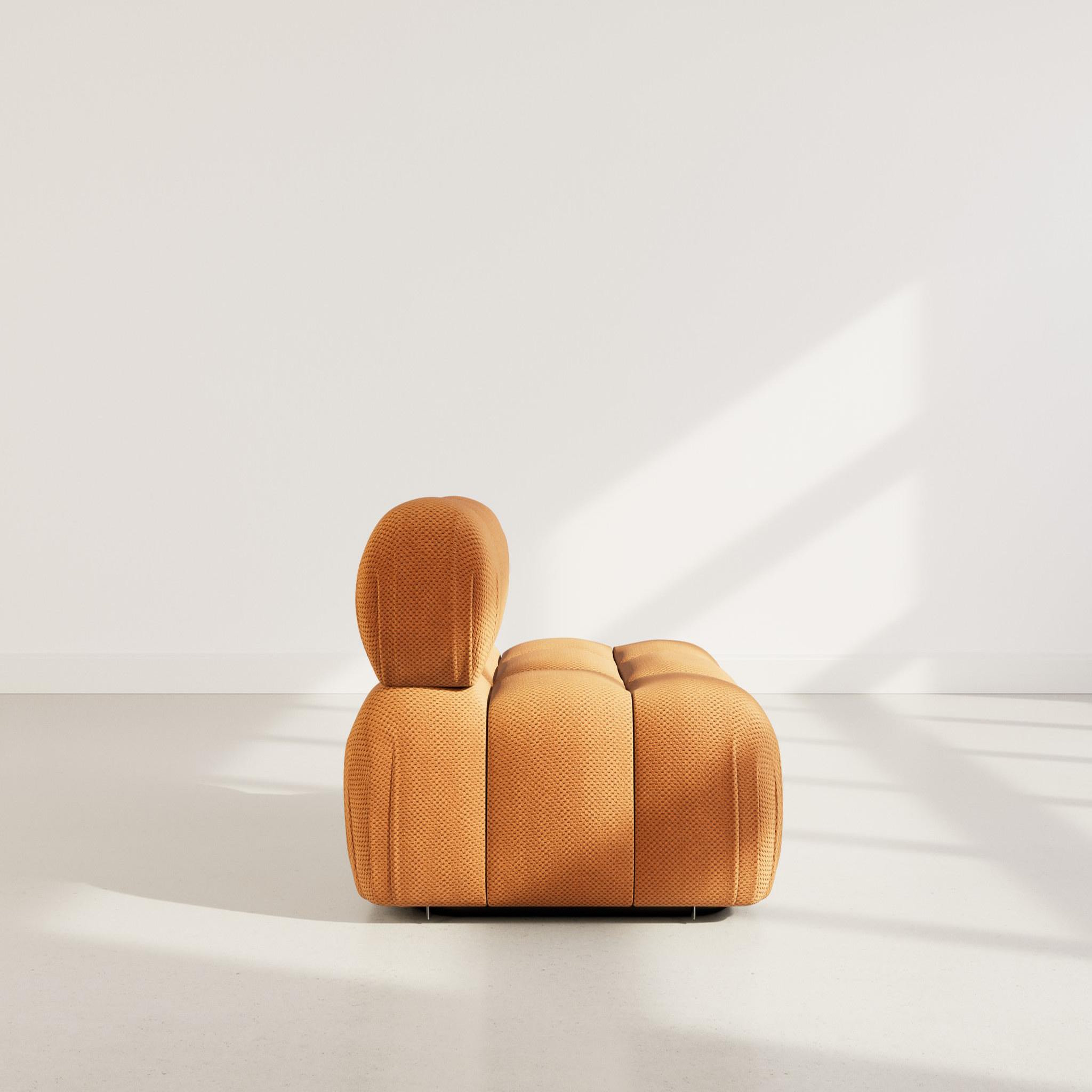 Voir la diapositive 6 : BEST MOBILIER Ruby - module d'assise en velours texturé