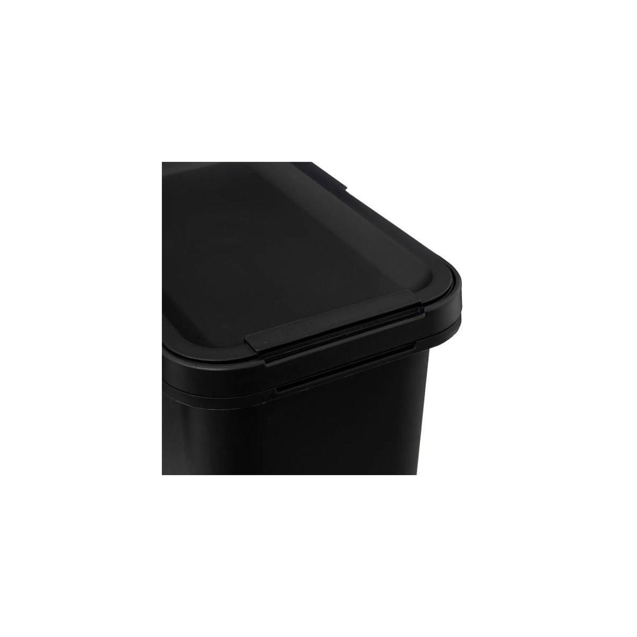Voir la diapositive 2 : FIVE Poubelle en plastique  anse  12l noir