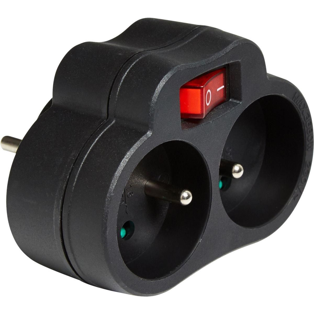 ESSENTIEL B Multiprise 2 prises 16A avec interrupteur
