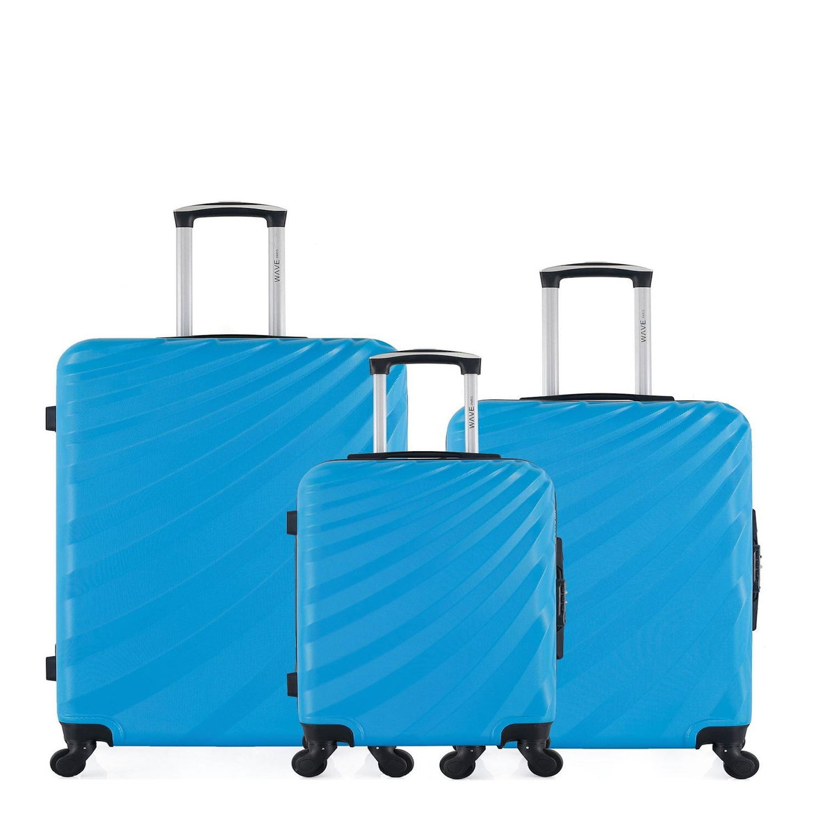 WAVE PARIS WAVE PARIS - Lot de 3 - Valise grand format, valise weekend et valise cabine DANUBE