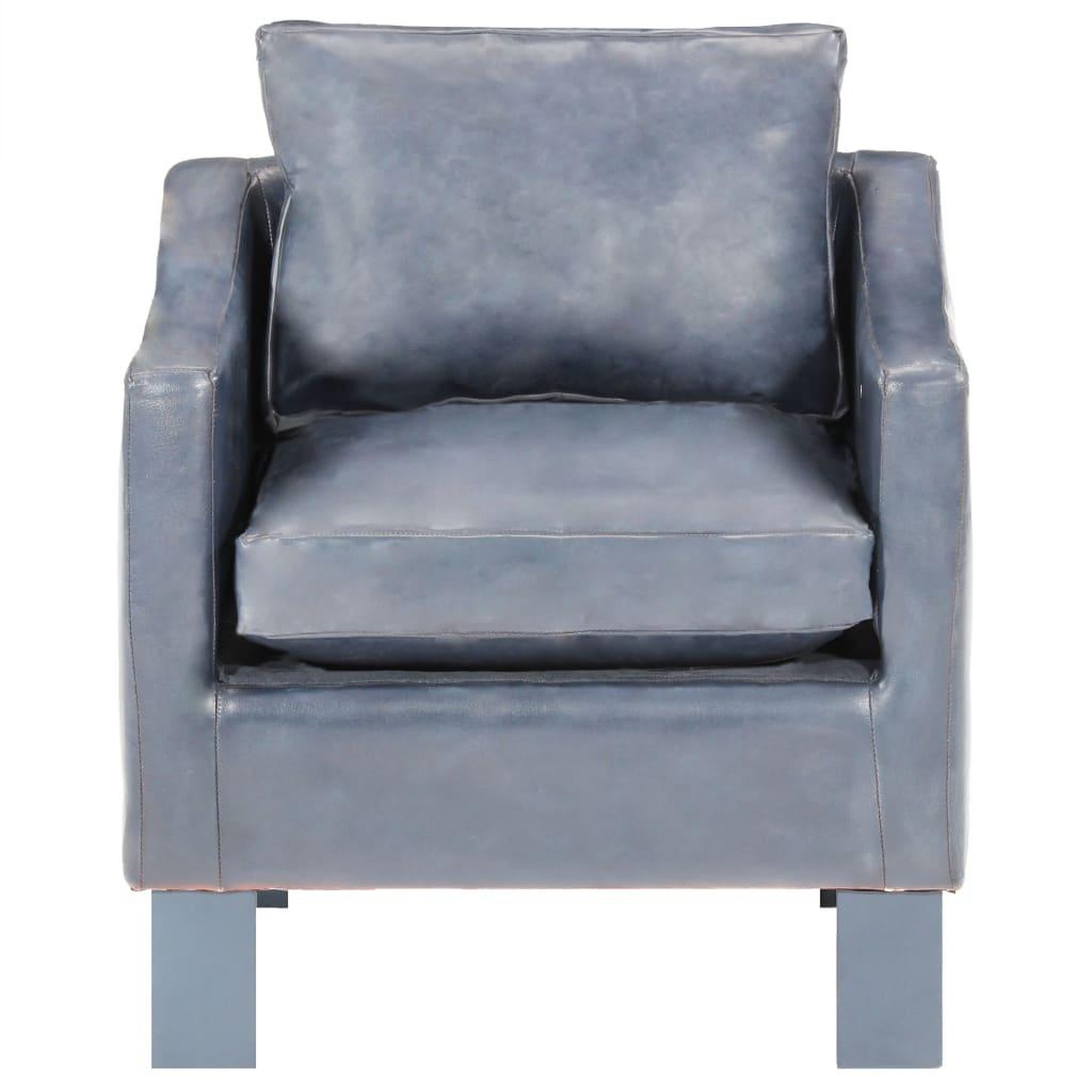 Voir la diapositive 2 : VIDAXL Chaise cabriolet Gris cuir veritable