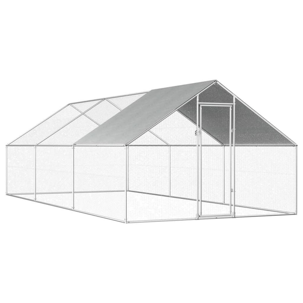 VIDAXL Poulailler d'exterieur 2,75 x 6 x 1,92 m Acier galvanise