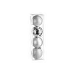 FEERIC LIGHT & CHRISTMAS Lot de 4 Boules de Noël  Colorama  8cm Argent